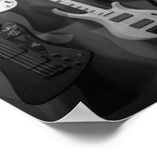Mooie bass Guitar Poster (Hoek)