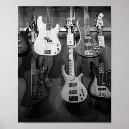 Mooie bass Guitar Poster (Voorkant)