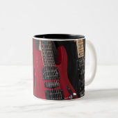 Mooie bass Guitar Tweekleurige Koffiemok (Voorkant rechts)