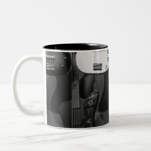 Mooie bass Guitar Tweekleurige Koffiemok (Links)