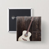 Mooie bass Guitar Vierkante Button 5,1 Cm (Voorkant /achterkant)