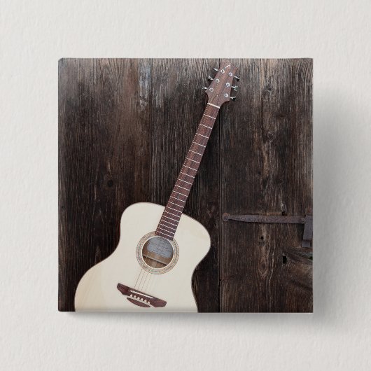 Mooie bass Guitar Vierkante Button 5,1 Cm (Voorkant)