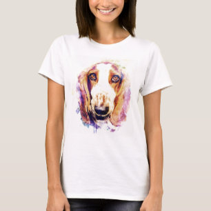 Mooie Basset Hound Hondengezicht T-Shirt
