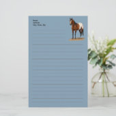 Mooie Bay Appaloosa Horse Briefpapier (Staand voorkant)