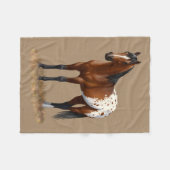 Mooie Bay Appaloosa Horse Fleece Deken (Voorkant (Horizontaal))