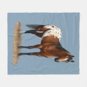 Mooie Bay Appaloosa Horse Fleece Deken (Voorkant (Horizontaal))