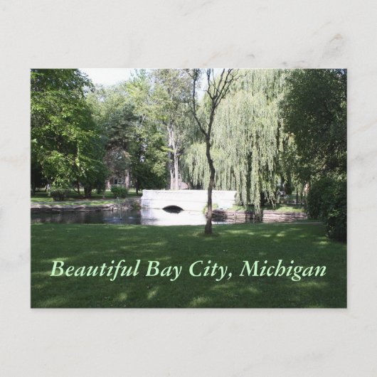 Mooie Bay City, Michigan Briefkaart (Voorkant)