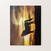 Mooie Bay Horse en Weer Legpuzzel (Verticaal)