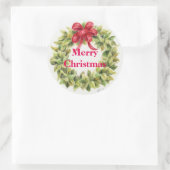 Mooie Bayleaf krans Merry Christmas Stickers (Tas)