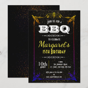 Mooie BBQ verjaardagsfeestje uitnodigen Kaart