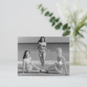 Mooie Beach Bikini Summer Time Girls Briefkaart (Staand voorkant)