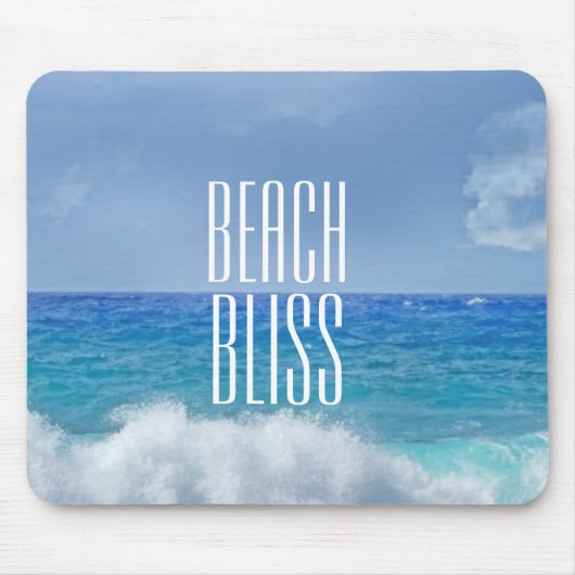 Mooie Beach Bliss Classic Surf Sky Sun Muismat (Voorkant)