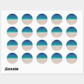 Mooie Beach Bliss Ronde Sticker (Vel)