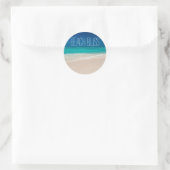 Mooie Beach Bliss Ronde Sticker (Tas)