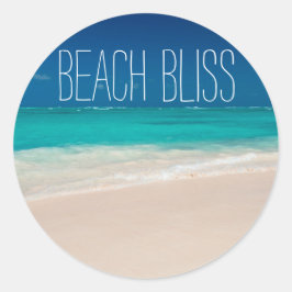 Mooie Beach Bliss Ronde Sticker