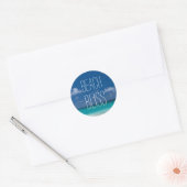 Mooie Beach Bliss Ronde Sticker (Envelop)
