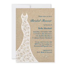 Mooie beach Bridal Shower Invitation Turquoise