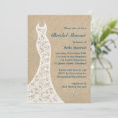Mooie beach Bridal Shower Invitation Turquoise Kaart (Staand voorkant)