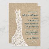 Mooie beach Bridal Shower Invitation Turquoise Kaart (Voorkant / Achterkant)