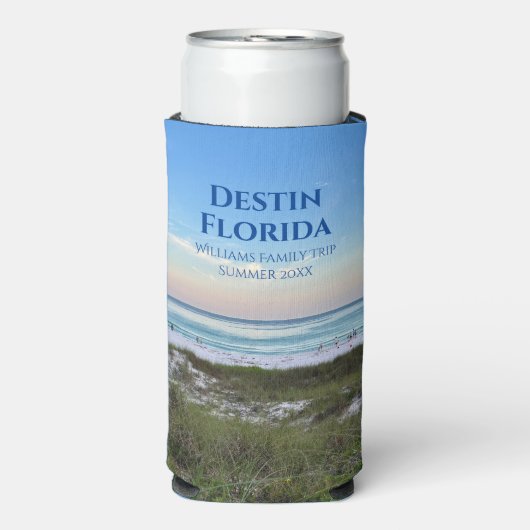 Mooie Beach Event Custom Sunset Fotografie Seltzer Blikjeskoeler (Seltzer Voorkant)