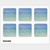 Mooie Beach Photography Custom Wedding Favoriet Vierkante Sticker (Vel)