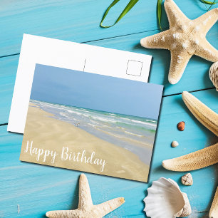 Mooie Beach Seaside Photography Happy Birthday Briefkaart