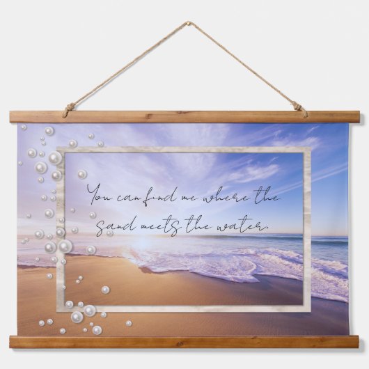 Mooie Beach Sunrise Hangend Wandkleed (Voorkant)