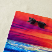 Mooie Beach Sunset in Florida Strandlaken (In situ)