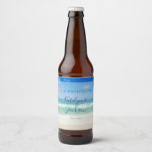 Mooie Beach Waves Fotografie Bruiloft Bier Etiket (Voorkant)
