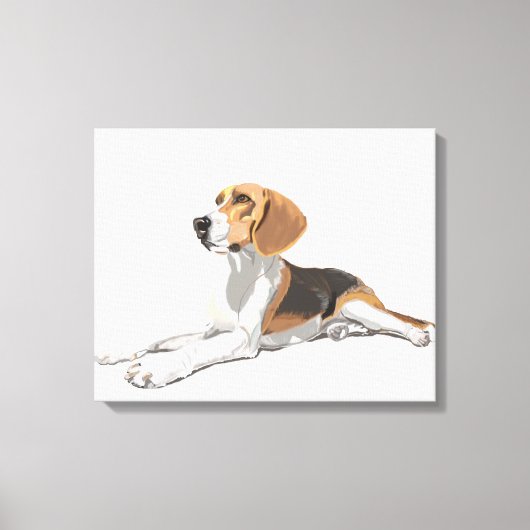 Mooie beagle canvas afdruk (Voorkant)