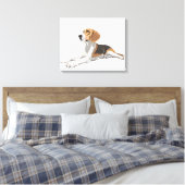 Mooie beagle canvas afdruk (Insitu (Slaapkamer))