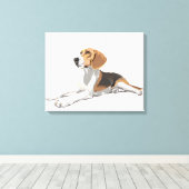 Mooie beagle canvas afdruk (Insitu (Houten vloer))