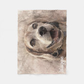 Mooie beagle fleece deken (Voorkant)