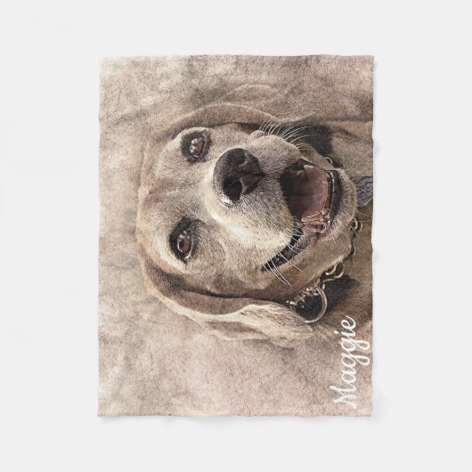 Mooie beagle fleece deken (Voorkant)