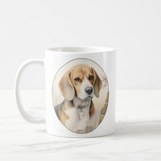 Mooie beagle koffiemok (Links)