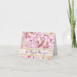 Mooie bedankbrief Roze Hydrangea Kunst Bedankkaart