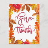 Mooie Bedankt met Leaves Autumn Feestdagenkaart (Voorkant)