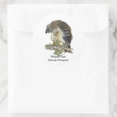 Mooie bedreigde Filipijnse adelaar kunstwerk Ronde Sticker (Tas)