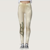 Mooie Bedreigde Wolken Luipaard Kunstwerk Leggings (Voorkant)