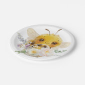 Mooie Bee 7'' Paper Borden Papieren Bordje (Gekanteld)