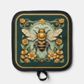 Mooie Bee Art Nouveau stijl Pannenlap (Voorkant)