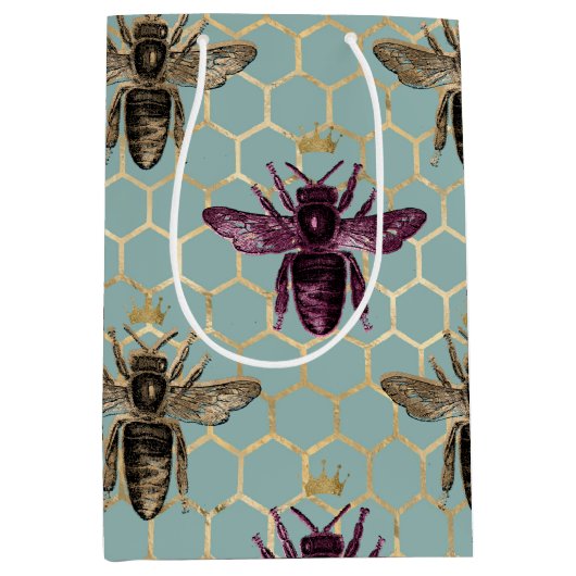 Mooie Bee-serie ontwerp 3 Medium Cadeauzakje (Voorkant)