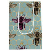 Mooie Bee-serie ontwerp 3 Medium Cadeauzakje (Achterkant)
