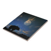 Mooie Beer- en Moon Art-Tegel Tegeltje (Zijkant)