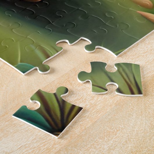 Mooie Beer familie in het zonnelandschap van de Be Legpuzzel (Zijkant)