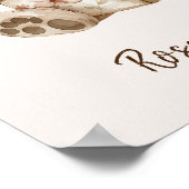 Mooie Beer Leest Boeken Kinderkamer Dier Muurkunst Poster (Hoek)