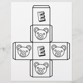 Mooie Beer Monogram Patroon Papier Ambachtelijke D