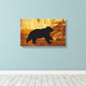Mooie Beer Silhouette Canvas Art (Insitu (Houten vloer))
