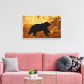 Mooie Beer Silhouette Canvas Art (Insitu (Woonkamer))