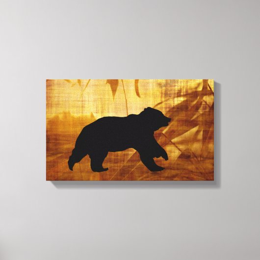 Mooie Beer Silhouette Canvas Art Afdruk (Voorkant)
